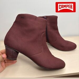 Camper Women's Rich Burgundy Heeled Boots